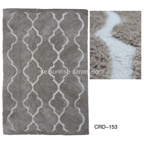 Soft Microfiber Rug High &amp; Low Pattern